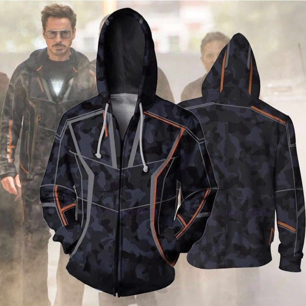 Avengers 3 Infinity War Iron Man Tony Stark Hoodie Sweatshirt For Men 3D Print Hoodies Streetwear Casual Cospaly hooded Jacket