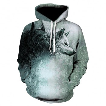 Fashion Men Wolf Animal 3D Printed Hooded Hoodies Men / Womens Shinning Wolf Design Sweatshirts 3D Harajuku Hoody