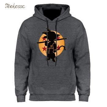 Dragon Ball Z Pocket Hoodie Men Japan Anime Hoodies Mens DragonBall Hooded Sweatshirt 2018 Winter Pullover Long Sleeve Outerwear