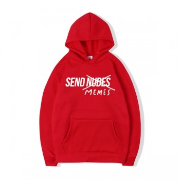 Pkorli Send Memes Hooded Men Women Unisex Send Nudes Funny Letter Printed Sweatshirts Autumn Winter Pullover Male Hoody