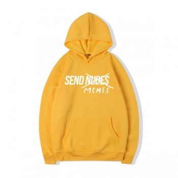 Pkorli Send Memes Hooded Men Women Unisex Send Nudes Funny Letter Printed Sweatshirts Autumn Winter Pullover Male Hoody