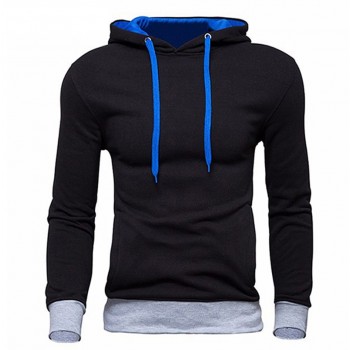 TANGNEST Mens Sweatshirt Stitching Solid Hooded Casual Spring Autumn Hoodies Male High Quality Pullover Hooded Hoodie MWW870