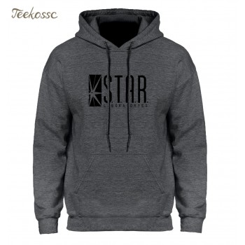 Superman Series STAR S.T.A.R.labs Jumper The Flash Gotham City Comic Books Black Hoodie Hoodies Sweatshirt Men 2018 Hooded Hoody