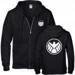2018 mens Eagle Agents of Shield Season 3 Logo Printa ble symbol Casual cotton cozy full zip hoodies Free shipping #02