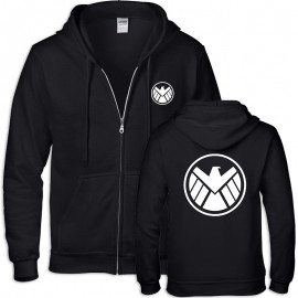 2018 mens Eagle Agents of Shield Season 3 Logo Printa ble symbol Casual cotton cozy full zip hoodies Free shipping #02