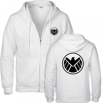 2018 mens Eagle Agents of Shield Season 3 Logo Printa ble symbol Casual cotton cozy full zip hoodies Free shipping #02
