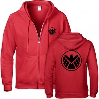 2018 mens Eagle Agents of Shield Season 3 Logo Printa ble symbol Casual cotton cozy full zip hoodies Free shipping #02