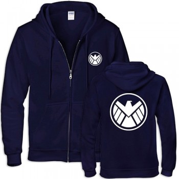2018 mens Eagle Agents of Shield Season 3 Logo Printa ble symbol Casual cotton cozy full zip hoodies Free shipping #02