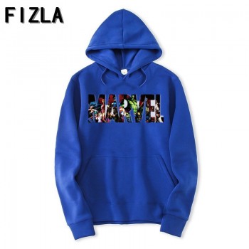 FIZLA New Brand Marvel Hoodies men high quality Long sleeves Casual men Sweatshirt Hoodies marvel print Hoodie Tracksuits male