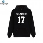 Mystic Falls Timberwolves Vampire Diaries Salvatore 17 Hoodie Men/Women Pullover Hoodies Sweatshirt Fleece Jacket Coat Plus Size