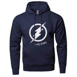 2019 New Hot Hoodies Men Autumn Winter Sweatshirt Casual Print The Flash Fleece Hoody With Hat Tracksuit Hip Hop Brand Hoodie