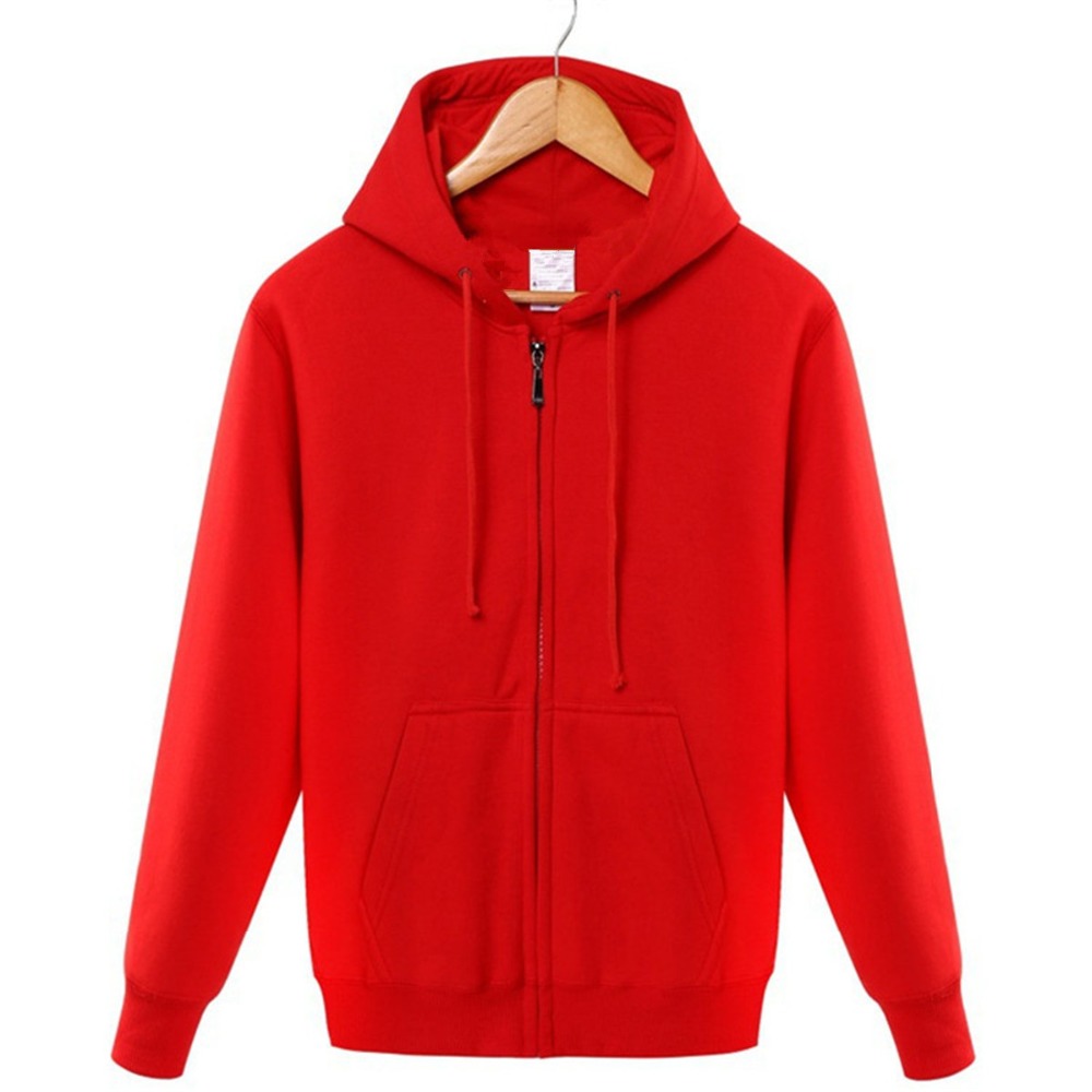 Winter 2018 cotton  zipper hoodie street hip-hop red black powder zipper hoodie hoodies   S-4XL