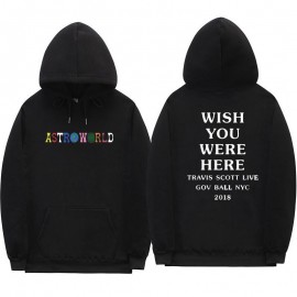 FIZLA Print Travis Scotts ASTROWORLD WISH YOU WERE HERE Hoodies Men/Women Clothes 2018 Harajuku Hip Hop Hoodies Sweatshirt