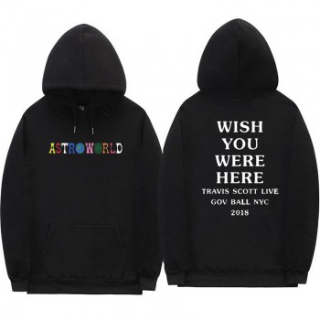 FIZLA Print Travis Scotts ASTROWORLD WISH YOU WERE HERE Hoodies Men/Women Clothes 2018 Harajuku Hip Hop Hoodies Sweatshirt