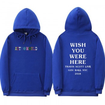 FIZLA Print Travis Scotts ASTROWORLD WISH YOU WERE HERE Hoodies Men/Women Clothes 2018 Harajuku Hip Hop Hoodies Sweatshirt
