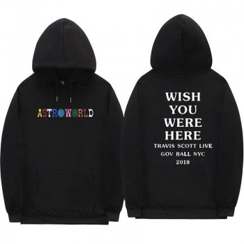 FIZLA Print Travis Scotts ASTROWORLD WISH YOU WERE HERE Hoodies Men/Women Clothes 2018 Harajuku Hip Hop Hoodies Sweatshirt