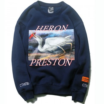 2018 Xieruis Heron Preston Heron Printed Women Men Hoodies Sweatshirts Hiphop Streetwear Men Sweatshirt Pullover Winter Fleece