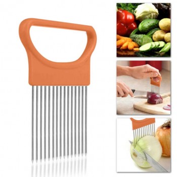 2017 New Shrendders amp; Slicers Tomato Onion Vegetables Slicer Cutting Aid Holder Guide Slicing Cutter Safe Fork