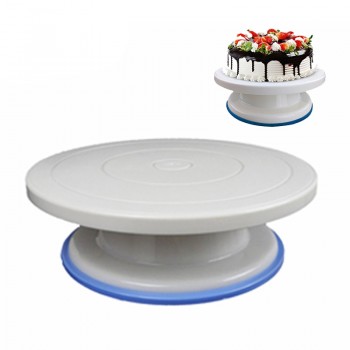 6PCs/Set Plastic Cake Turntable Rotating Cake Plastic Dough Knife Decorating 10 Inch Cream Cakes Stand Cake Rotary Table Hot Sal