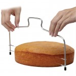 10 Inch Cake Slicing Knife DIY Stainless Steel Double Line Adjustable Butter Butter Bread Cake Cutter Home Kitchen Baking Tools