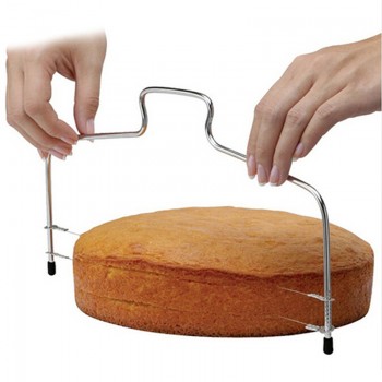 10 Inch Cake Slicing Knife DIY Stainless Steel Double Line Adjustable Butter Butter Bread Cake Cutter Home Kitchen Baking Tools