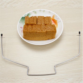 10 Inch Cake Slicing Knife DIY Stainless Steel Double Line Adjustable Butter Butter Bread Cake Cutter Home Kitchen Baking Tools