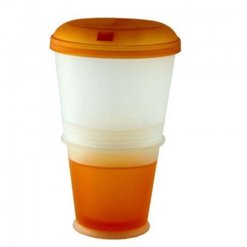 Breakfast Cup Creative Oatmeal Cup Cereal To Go PP Material Snack Cup With Lid Foldable Spoon Food Container Keep Milk Cold