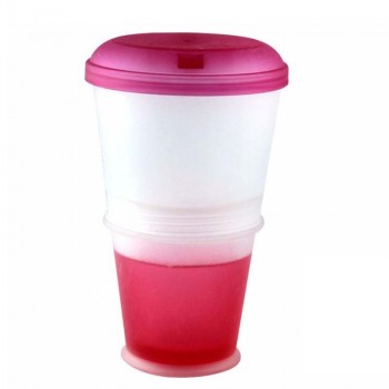 Breakfast Cup Creative Oatmeal Cup Cereal To Go PP Material Snack Cup With Lid Foldable Spoon Food Container Keep Milk Cold