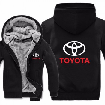 Toyota Hoodies Hoody Jacket Winter Pullover Mans Unisex Thicken Wool Liner Fleece Men Coat Toyota Logo Sweatshirts