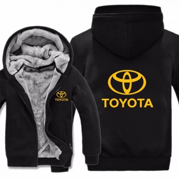 Toyota Hoodies Hoody Jacket Winter Pullover Mans Unisex Thicken Wool Liner Fleece Men Coat Toyota Logo Sweatshirts
