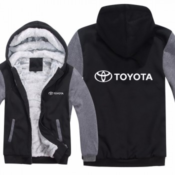 Toyota Hoodies Hoody Jacket Winter Pullover Mans Unisex Thicken Wool Liner Fleece Men Coat Toyota Logo Sweatshirts