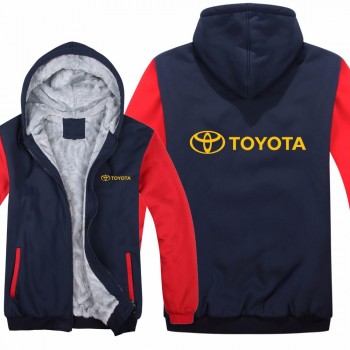 Toyota Hoodies Hoody Jacket Winter Pullover Mans Unisex Thicken Wool Liner Fleece Men Coat Toyota Logo Sweatshirts