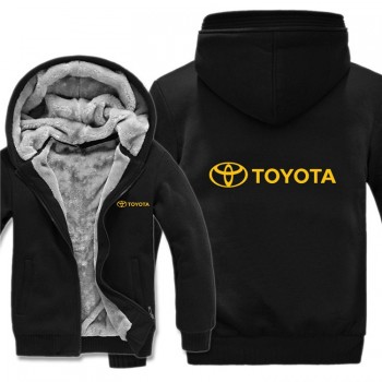 Toyota Hoodies Hoody Jacket Winter Pullover Mans Unisex Thicken Wool Liner Fleece Men Coat Toyota Logo Sweatshirts