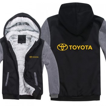 Toyota Hoodies Hoody Jacket Winter Pullover Mans Unisex Thicken Wool Liner Fleece Men Coat Toyota Logo Sweatshirts