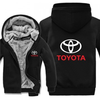 Toyota Hoodies Hoody Jacket Winter Pullover Mans Unisex Thicken Wool Liner Fleece Men Coat Toyota Logo Sweatshirts