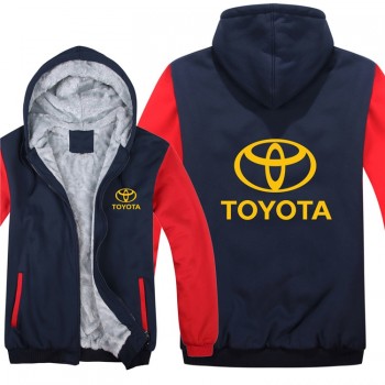 Toyota Hoodies Hoody Jacket Winter Pullover Mans Unisex Thicken Wool Liner Fleece Men Coat Toyota Logo Sweatshirts