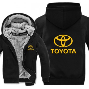 Toyota Hoodies Hoody Jacket Winter Pullover Mans Unisex Thicken Wool Liner Fleece Men Coat Toyota Logo Sweatshirts