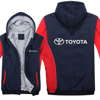 Toyota Hoodies Hoody Jacket Winter Pullover Mans Unisex Thicken Wool Liner Fleece Men Coat Toyota Logo Sweatshirts