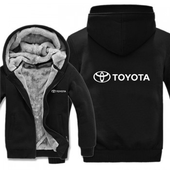 Toyota Hoodies Hoody Jacket Winter Pullover Mans Unisex Thicken Wool Liner Fleece Men Coat Toyota Logo Sweatshirts
