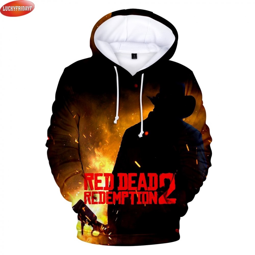 LUCKYFRIDAYF RED DEAD REDEMPTION 2 3D Printed Hoodies Women/Men Long Sleeve Fashion Hooded Sweatshirts 2018 Hot Game Casual Wear