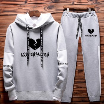 BTS 2018 Autumn/Winter XXXTentacion Revenge Kill Hip Hop Hoodies Sweatshirts And Sweatpants Men Two Piece Set Hooded Suit Velvet