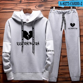 BTS 2018 Autumn/Winter XXXTentacion Revenge Kill Hip Hop Hoodies Sweatshirts And Sweatpants Men Two Piece Set Hooded Suit Velvet