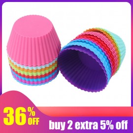 Urijk Random Color Muffin Moulds Silicone Mold Bakeware Cupcake Liner Cupcake Stand DIY Baking Cake Decorating Tools Mutisize