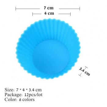 Urijk Random Color Muffin Moulds Silicone Mold Bakeware Cupcake Liner Cupcake Stand DIY Baking Cake Decorating Tools Mutisize