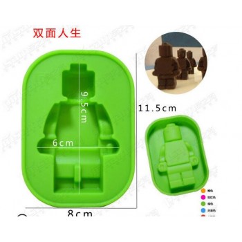 YONGHAO Cake Tools Holes Lego Mini Figure Robot Ice Cube Tray Mold Chocolate Cake Jelly Jello Silicone Mold Fondant Moulds  N543