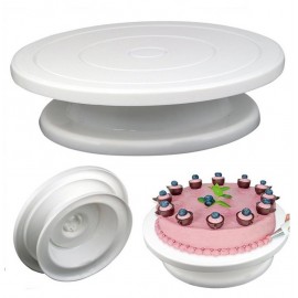 DIY Pan Baking Tool Plastic Cake Plate Turntable Rotating Anti-skid Round Cake Stand Cake Decorating Rotary Table Kitchen