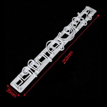 6pcs/set Alphabet Letters Numbers Tappits Frill Edge Fondant Gum Paste Cutters Cake Cookie Baking accessories Mold Stencil Tools