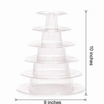 Urijk 4/6 Tiers Cupcake Display Rack Holder Macaron Tower Macaroon Display Cake Stand Birthday Party Wedding Decoration Tools