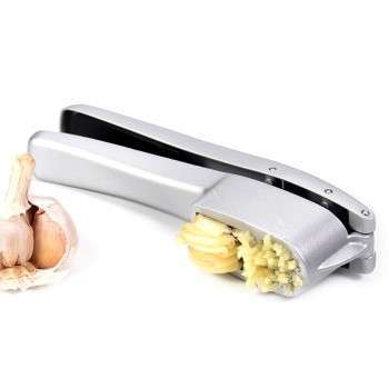 Garlic Press amp; Slicer 2 in 1 - Aluminium Garlic amp; Ginger Mincer and Slicer - with Slicing and Grinding - Kitchen Cooking Tools