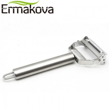 ERMAKOVA Dual Fruit Vegetable Peeleramp;Julienne Peeler Cutter Sharp Stainless Steel Potato Carrot Grater Planing Kitchen Tools